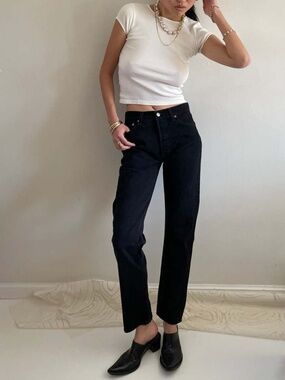 Women's Vintage Black Levi 501 Jeans Size 27